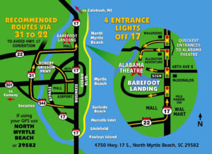 map of myrtle beach golf course locations